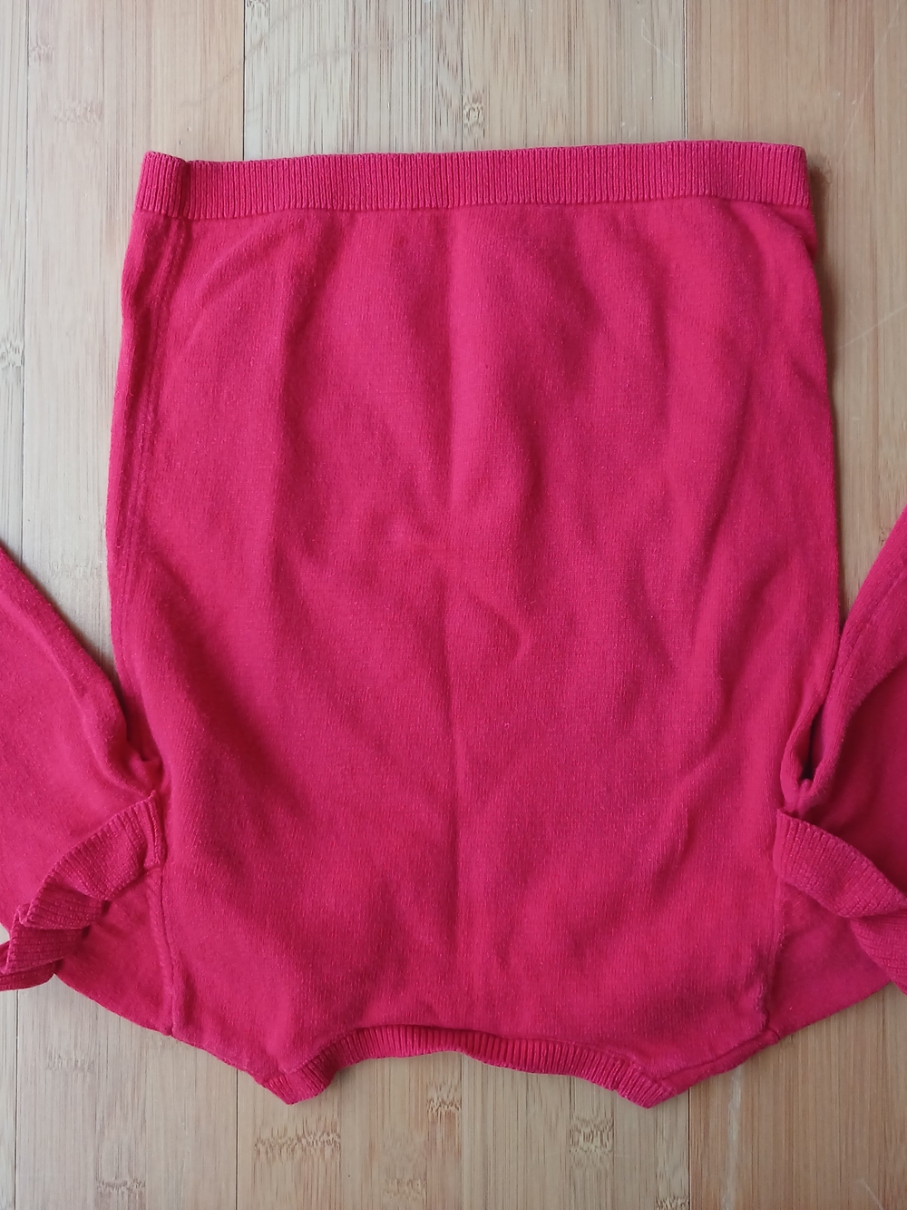 Carter's Red Ruffle Shoulder Crewneck Sweater - Picture 2 of 2
